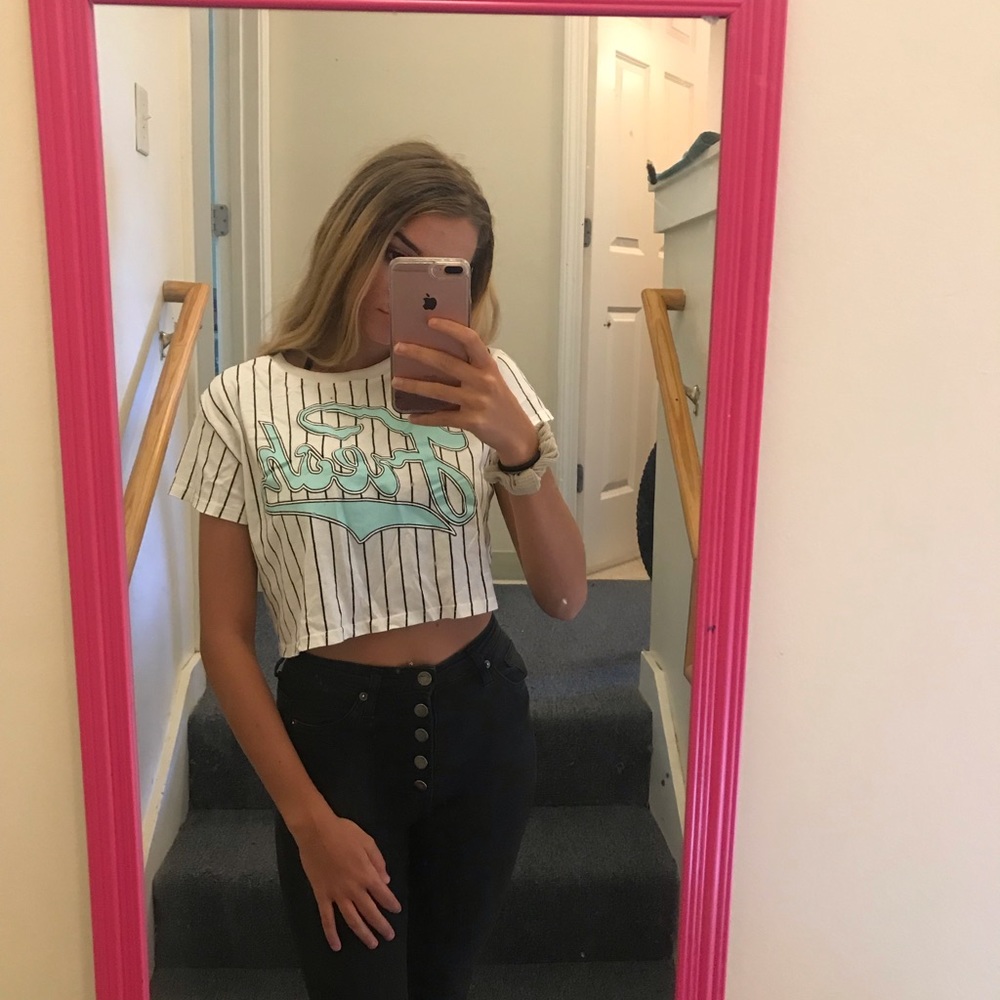 Divided crop top